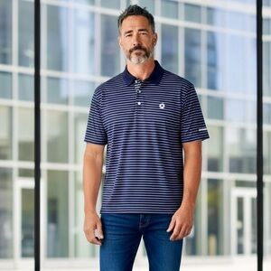 🌻Peter Millar BROOKSIDE Stripe Summer Comfort Collared Golf Polo Size M